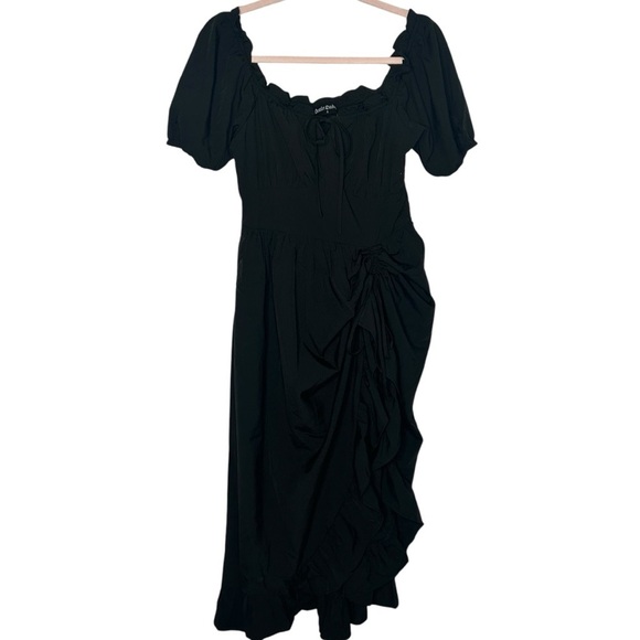 Scarlet Darkness Women Victorian Square Neck Drawstring Lace Maxi Dress NWOT - Picture 4 of 15